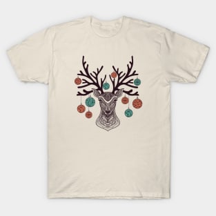 Christmas Reindeer Face T-Shirt